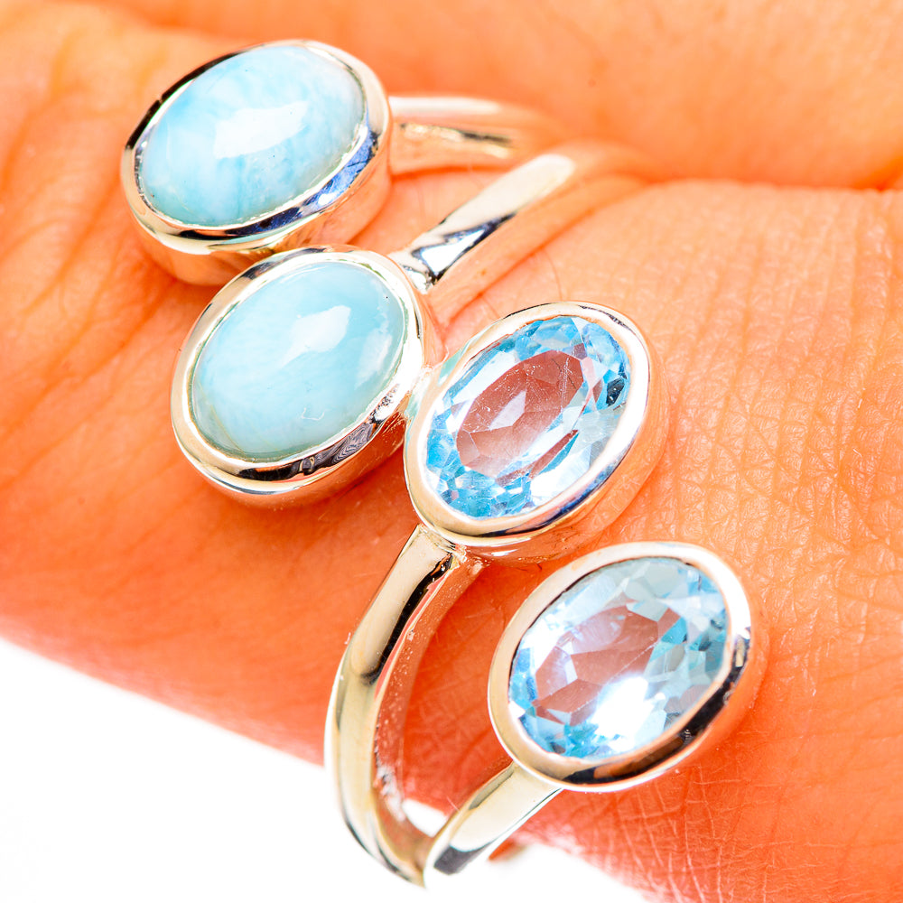 Larimar Rings handcrafted by Anasilvercos - RING113688