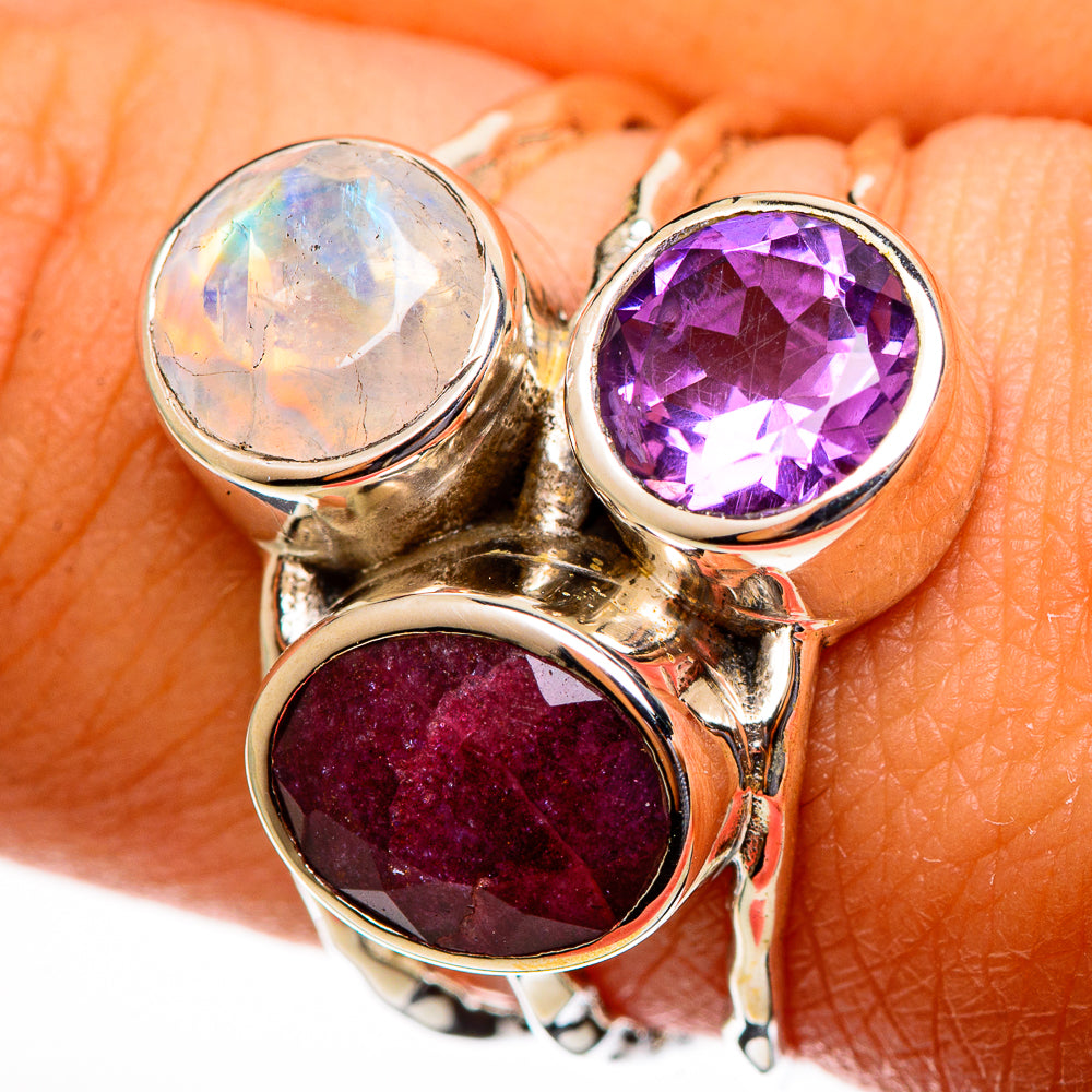 Red Sillimanite Rings handcrafted by Anasilvercos - RING113715