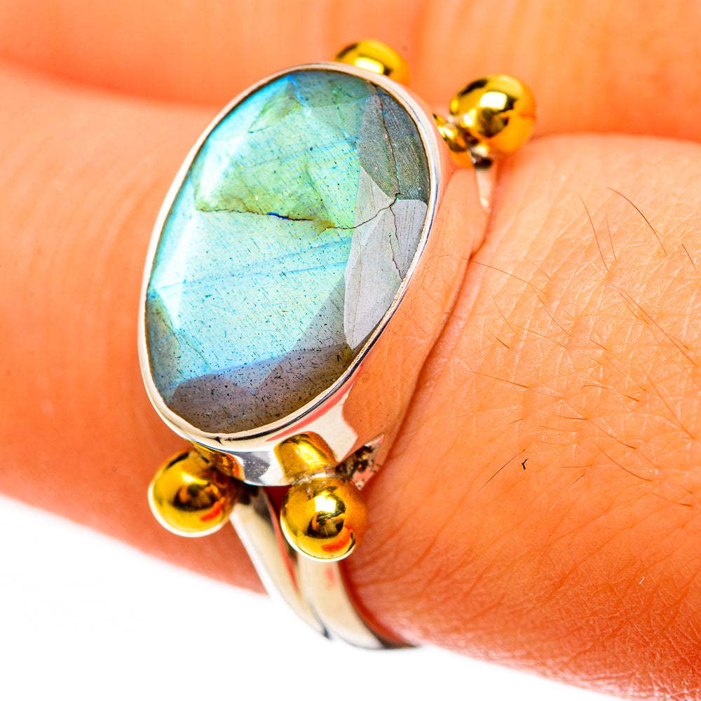 Labradorite Rings handcrafted by Anasilvercos - RING113717