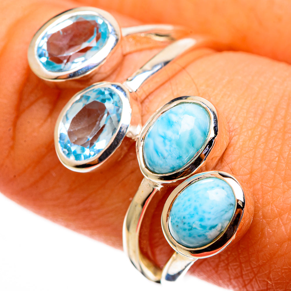 Larimar Rings handcrafted by Anasilvercos - RING113718