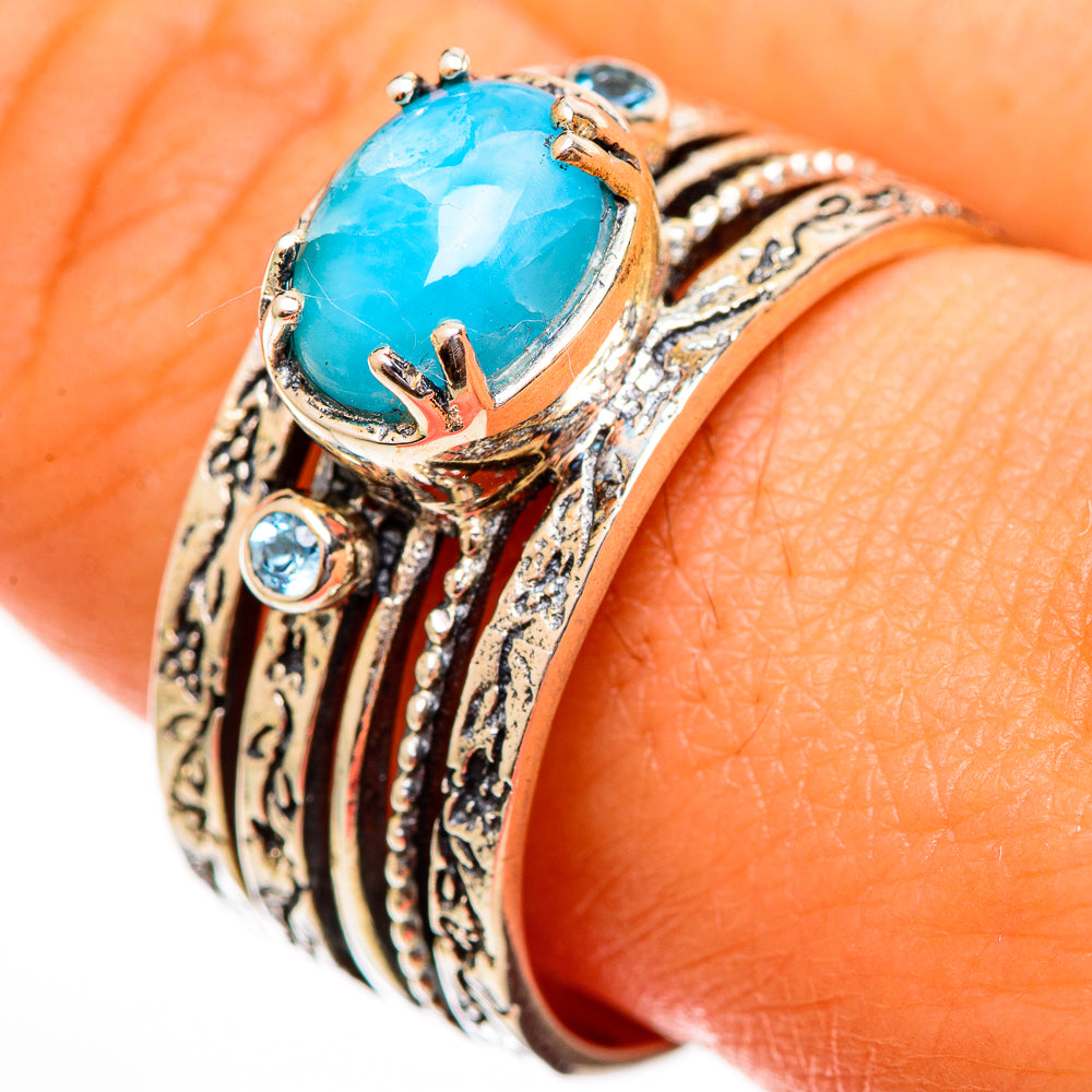 Larimar Rings handcrafted by Anasilvercos - RING113722
