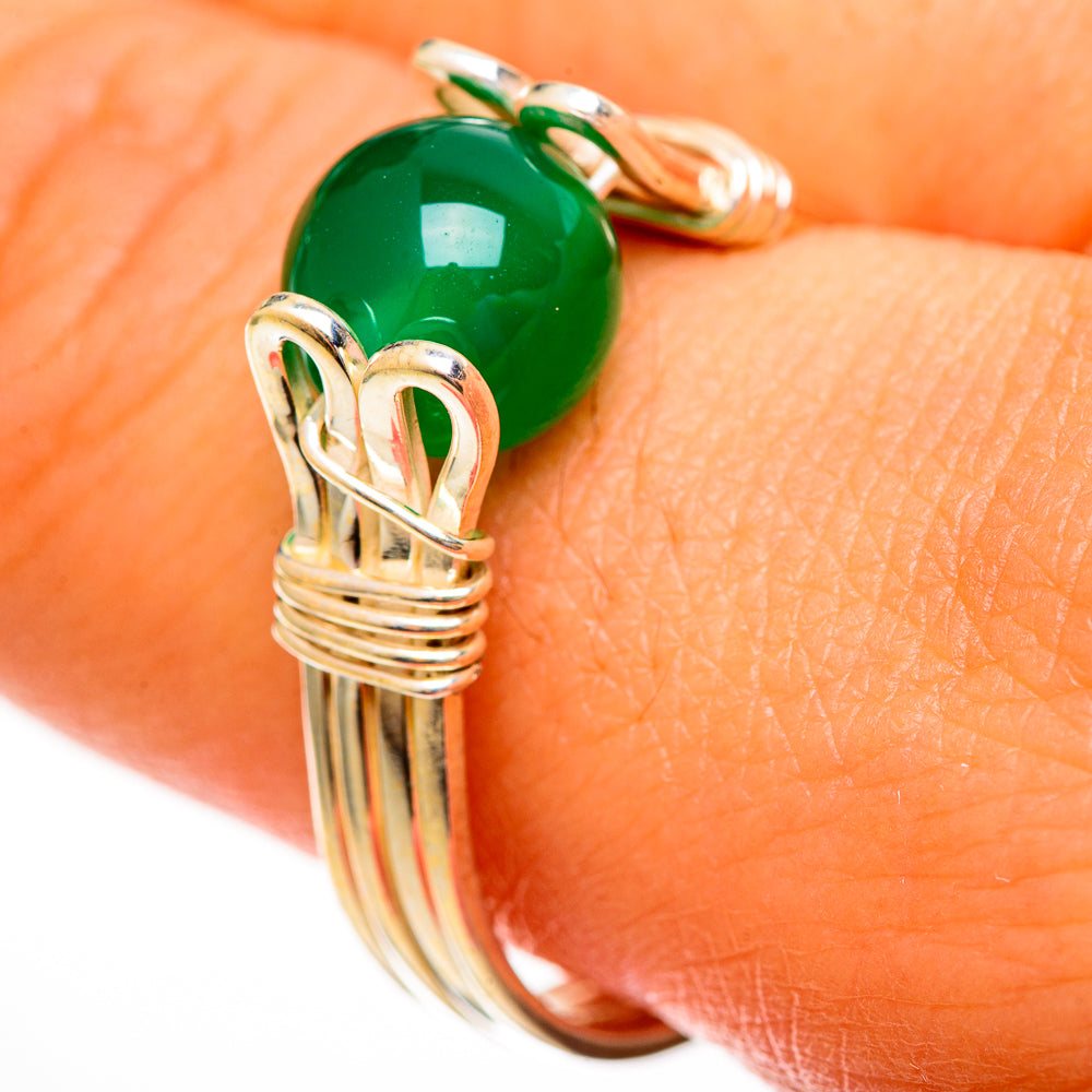 Green Onyx Rings handcrafted by Anasilvercos - RING113727