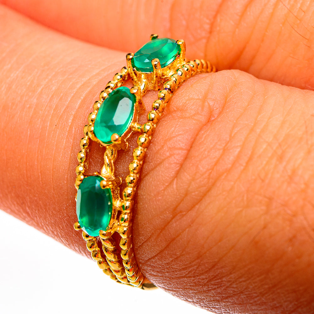 Green Onyx Rings handcrafted by Anasilvercos - RING113730