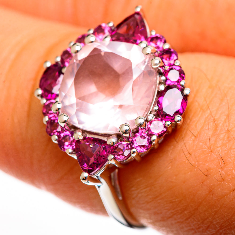 Rose Quartz Rings handcrafted by Anasilvercos - RING113735