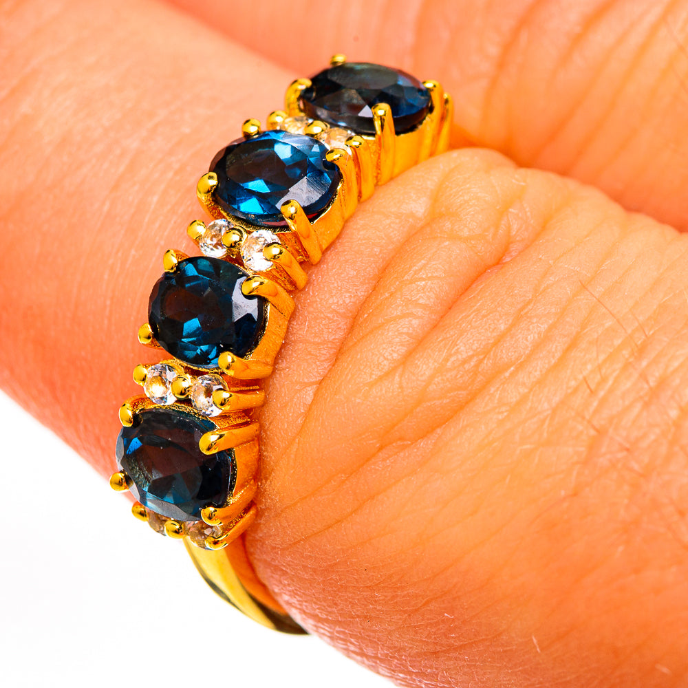 London Blue Topaz Rings handcrafted by Anasilvercos - RING113753