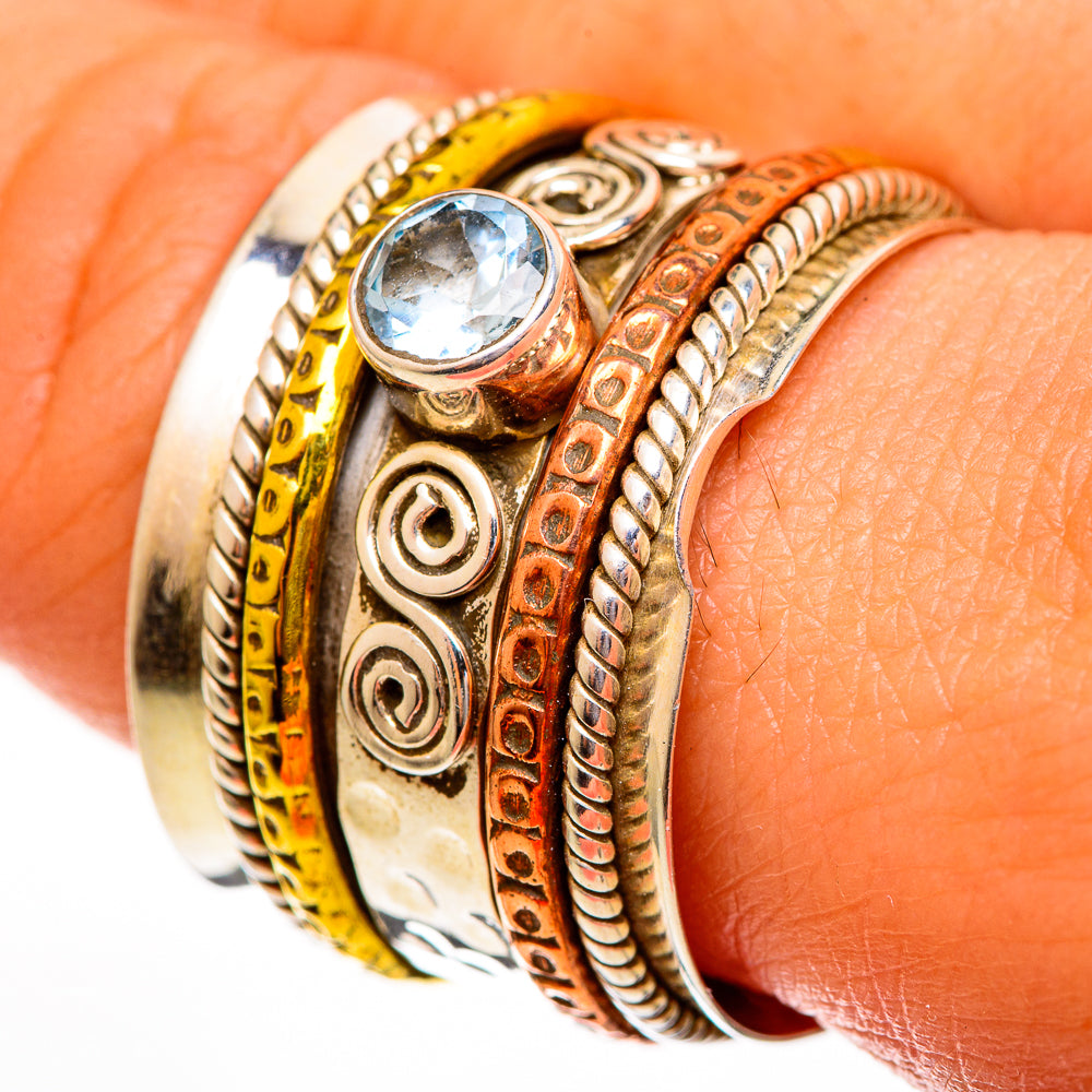 Blue Topaz Rings handcrafted by Anasilvercos - RING113754
