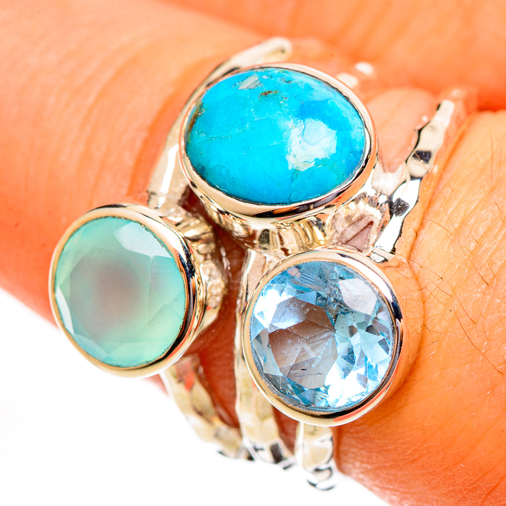 Chrysocolla Rings handcrafted by Anasilvercos - RING113758