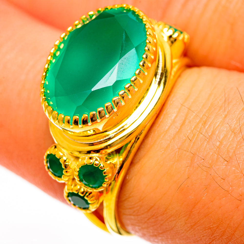 Green Onyx Rings handcrafted by Anasilvercos - RING113762