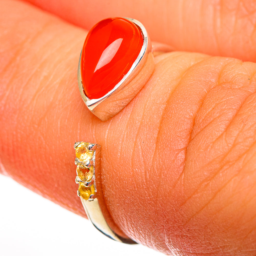 Carnelian Rings handcrafted by Anasilvercos - RING113767
