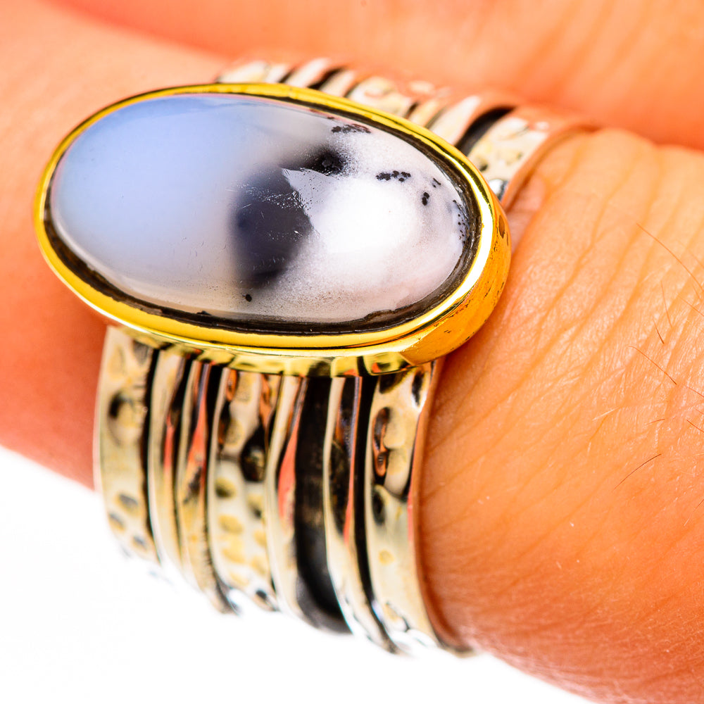 Dendritic Opal Rings handcrafted by Anasilvercos - RING113781
