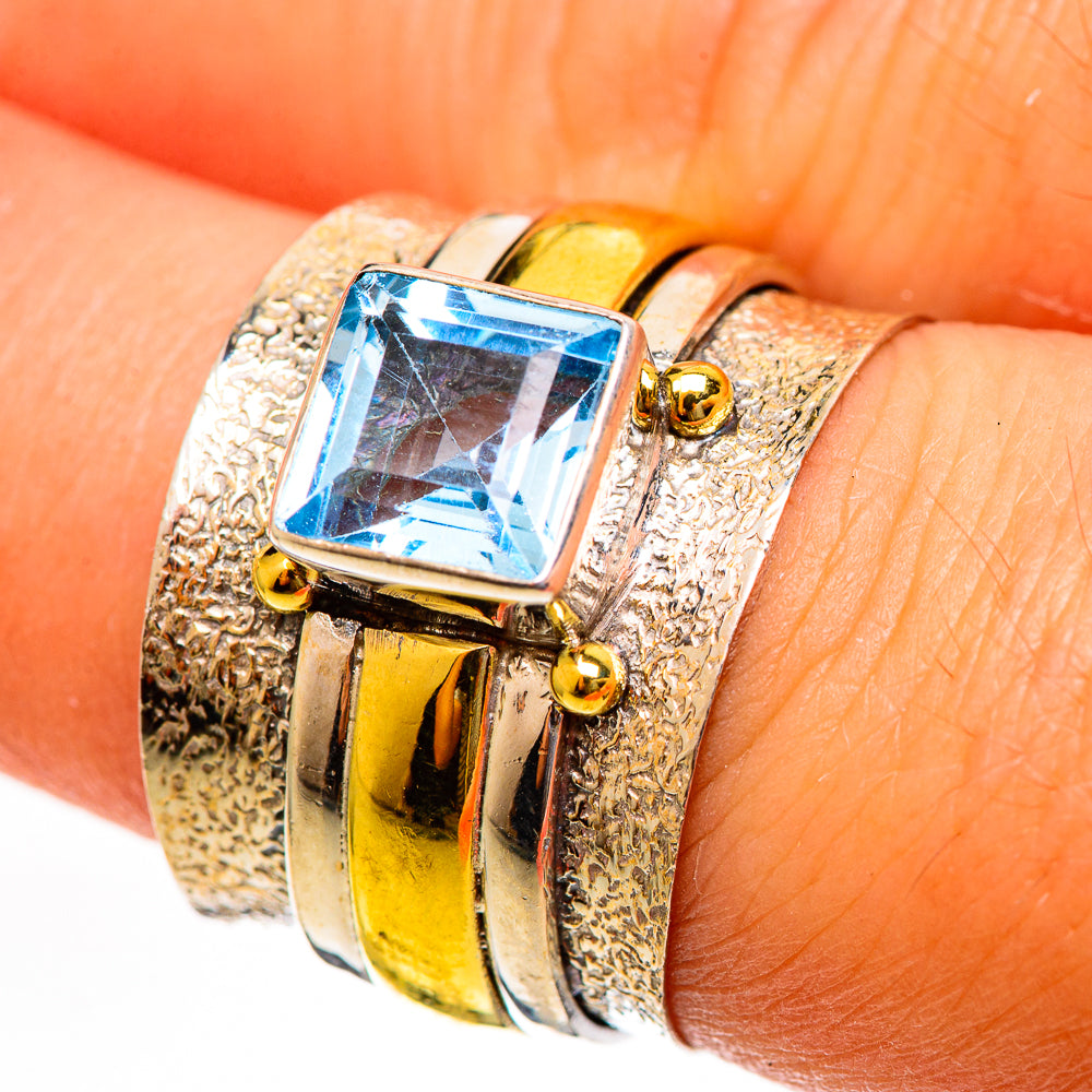 Blue Topaz Rings handcrafted by Anasilvercos - RING113797