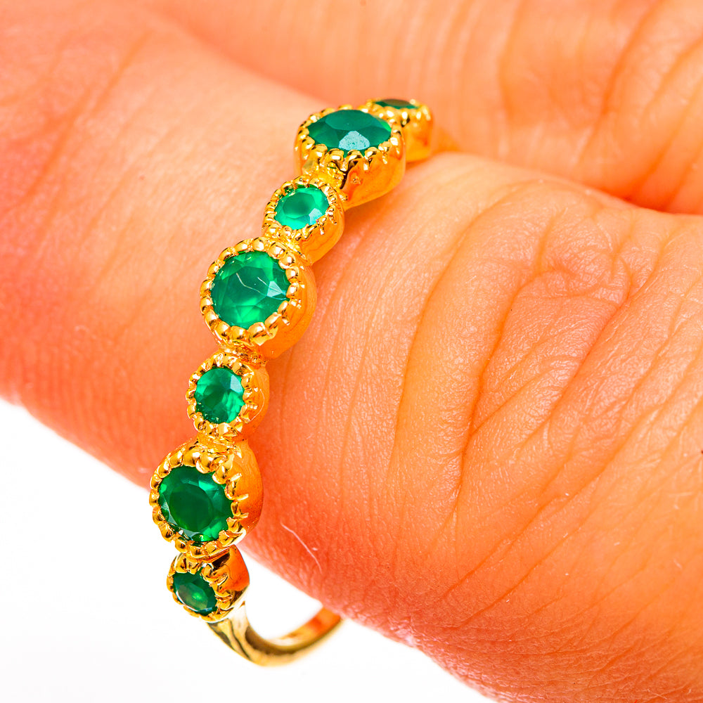 Green Onyx Rings handcrafted by Anasilvercos - RING113798