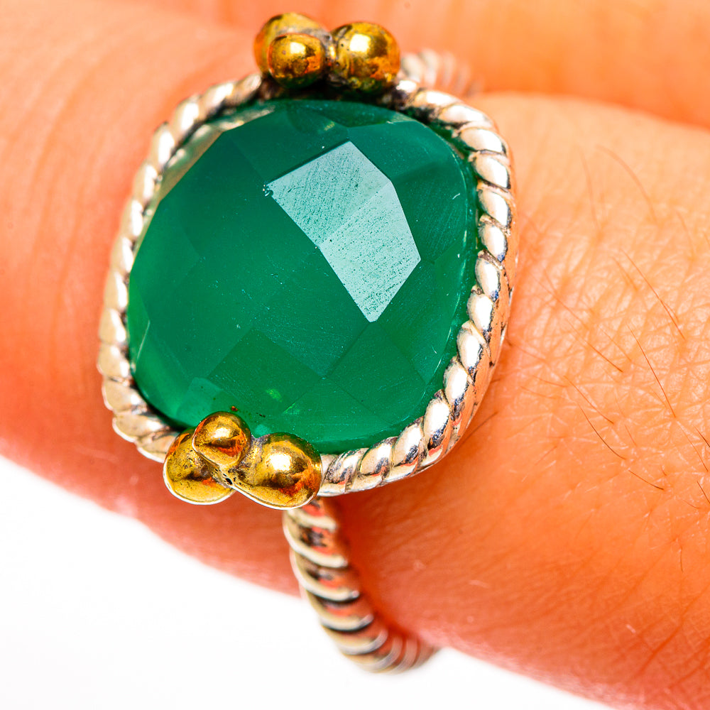Green Onyx Rings handcrafted by Anasilvercos - RING113800