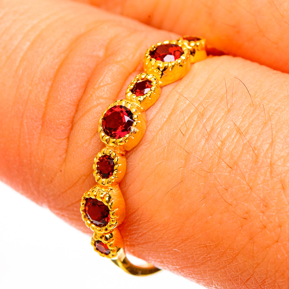 Garnet Rings handcrafted by Anasilvercos - RING113810
