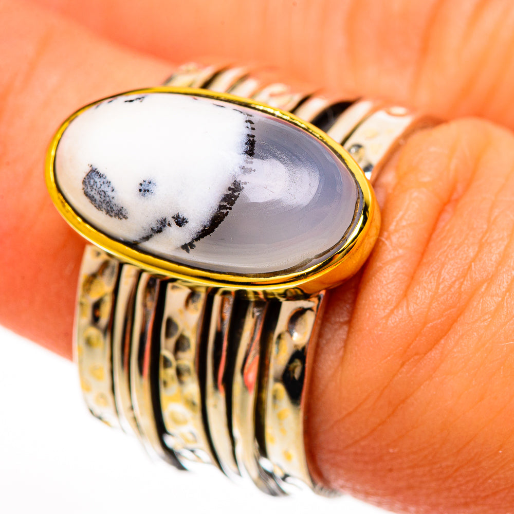 Dendritic Opal Rings handcrafted by Anasilvercos - RING113820