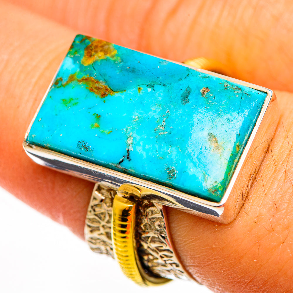 Chrysocolla Rings handcrafted by Anasilvercos - RING113827