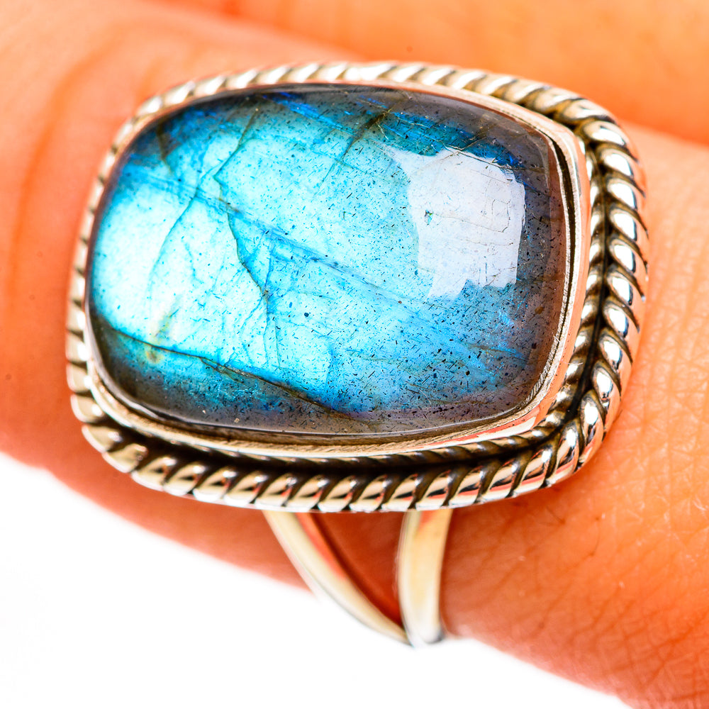 Labradorite Rings handcrafted by Anasilvercos - RING113829