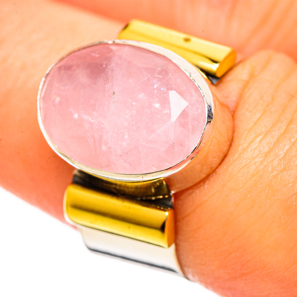 Rose Quartz Rings handcrafted by Anasilvercos - RING113843