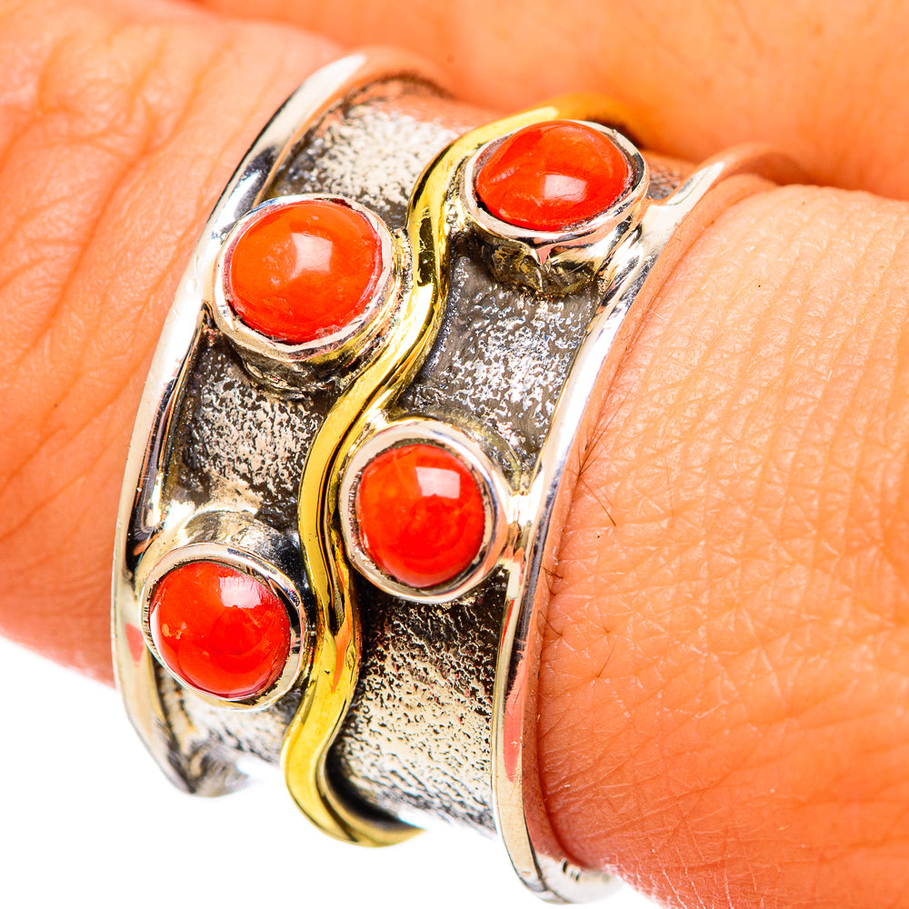 Red Coral Rings handcrafted by Anasilvercos - RING113850