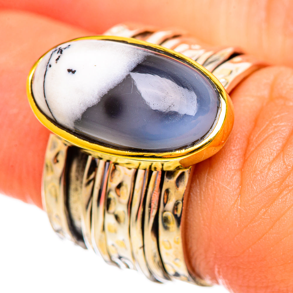 Dendritic Opal Rings handcrafted by Anasilvercos - RING113853
