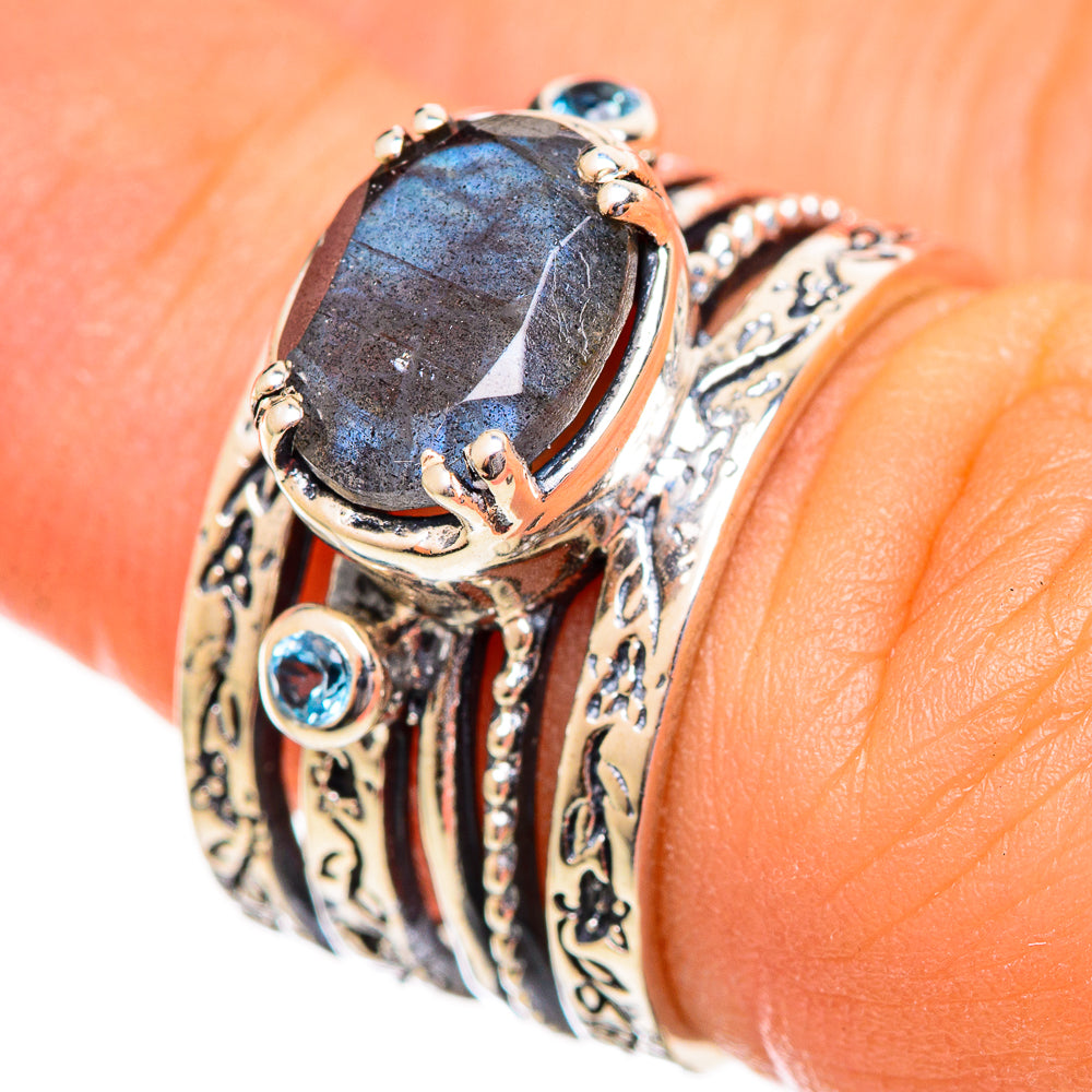 Labradorite Rings handcrafted by Anasilvercos - RING113866