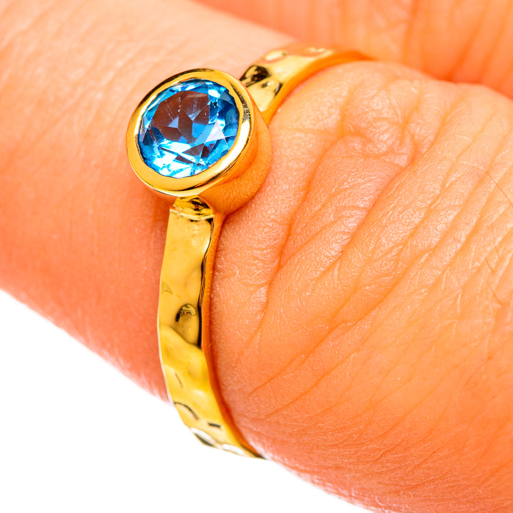 Blue Topaz Rings handcrafted by Anasilvercos - RING113871