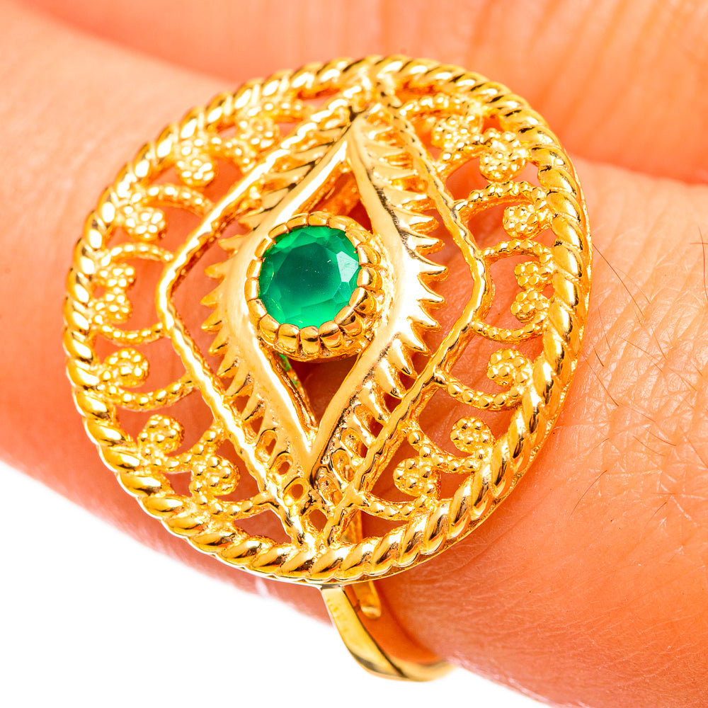 Green Onyx Rings handcrafted by Anasilvercos - RING113872