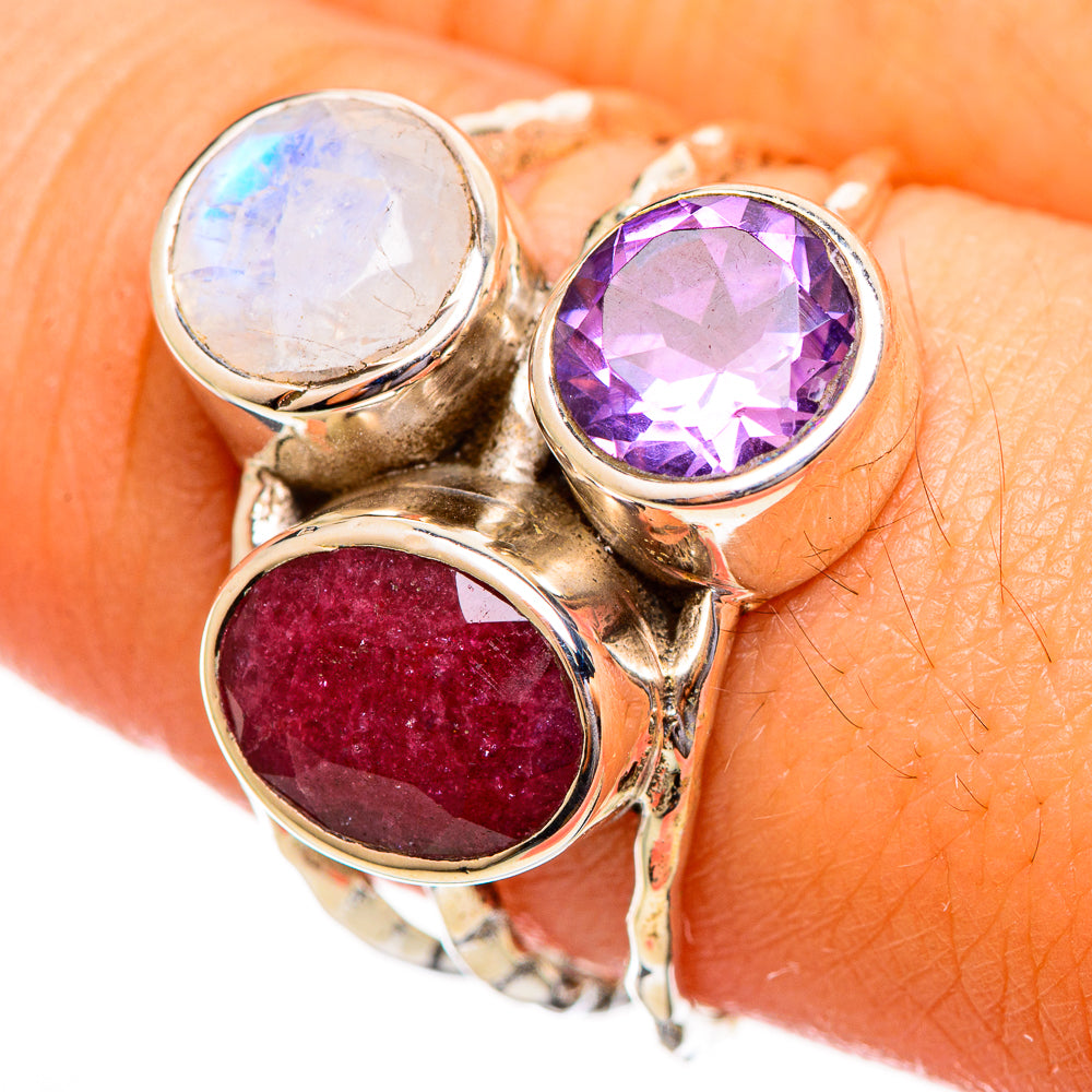 Red Sillimanite Rings handcrafted by Anasilvercos - RING113894