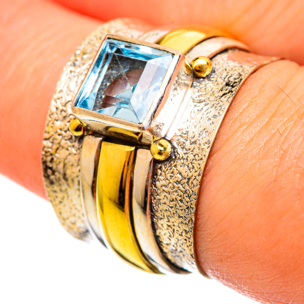 Blue Topaz Rings handcrafted by Anasilvercos - RING113897