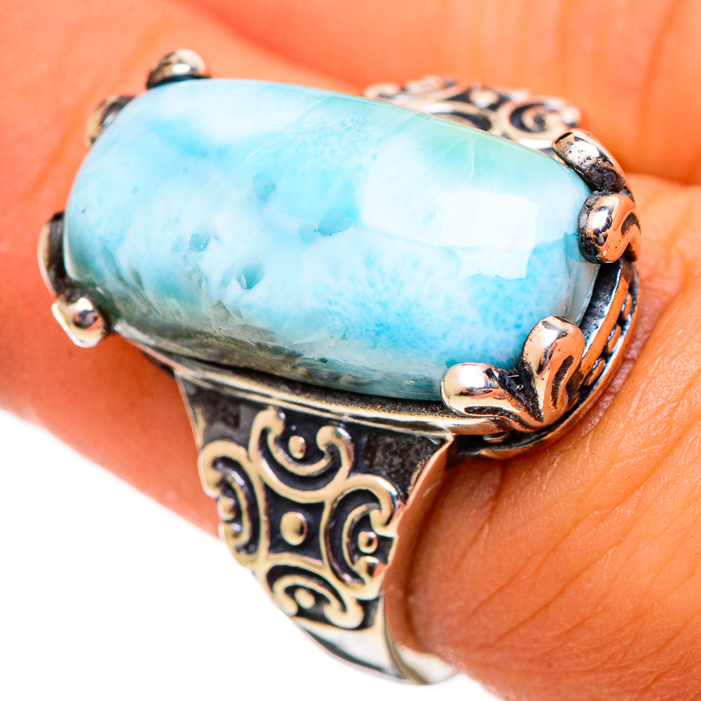 Larimar Rings handcrafted by Anasilvercos - RING113900