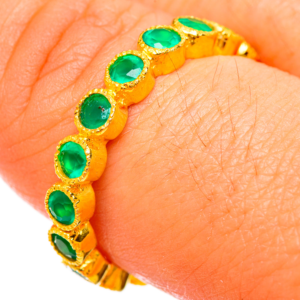 Green Onyx Rings handcrafted by Anasilvercos - RING113907