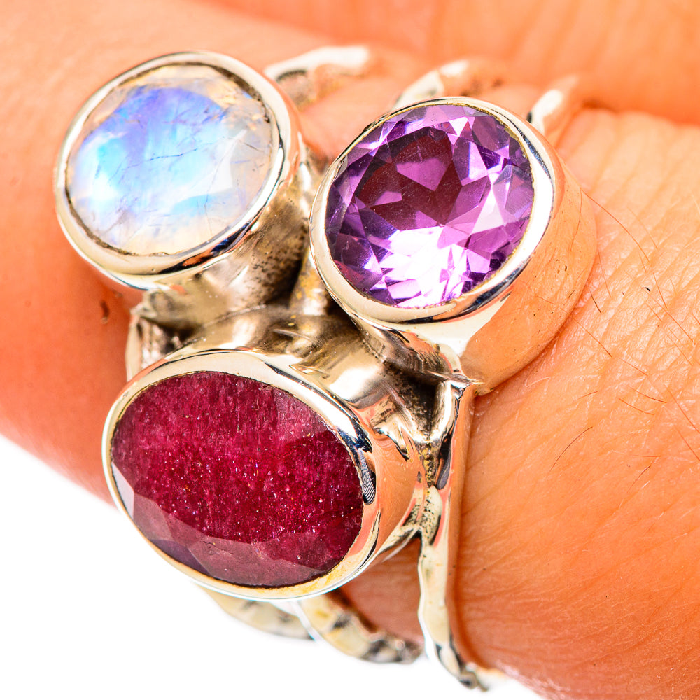 Red Sillimanite Rings handcrafted by Anasilvercos - RING113924
