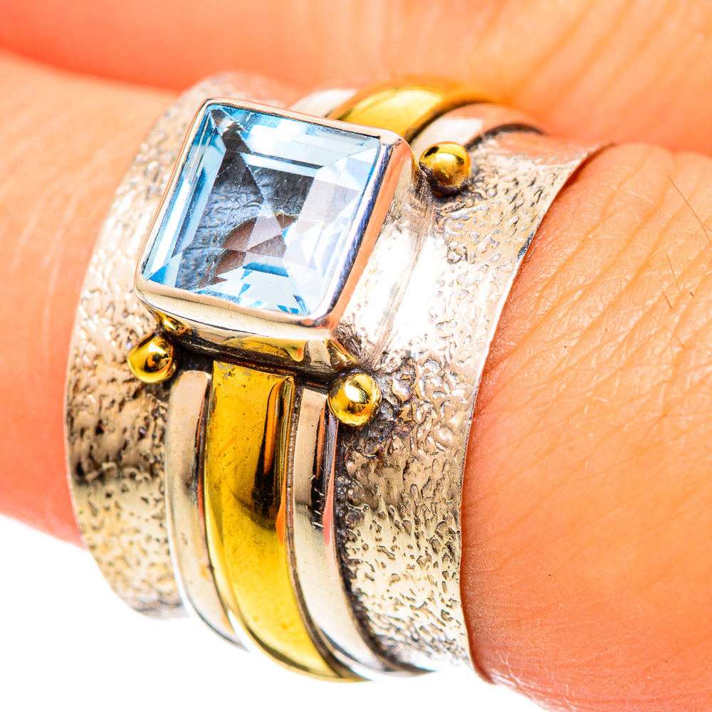 Blue Topaz Rings handcrafted by Anasilvercos - RING113927