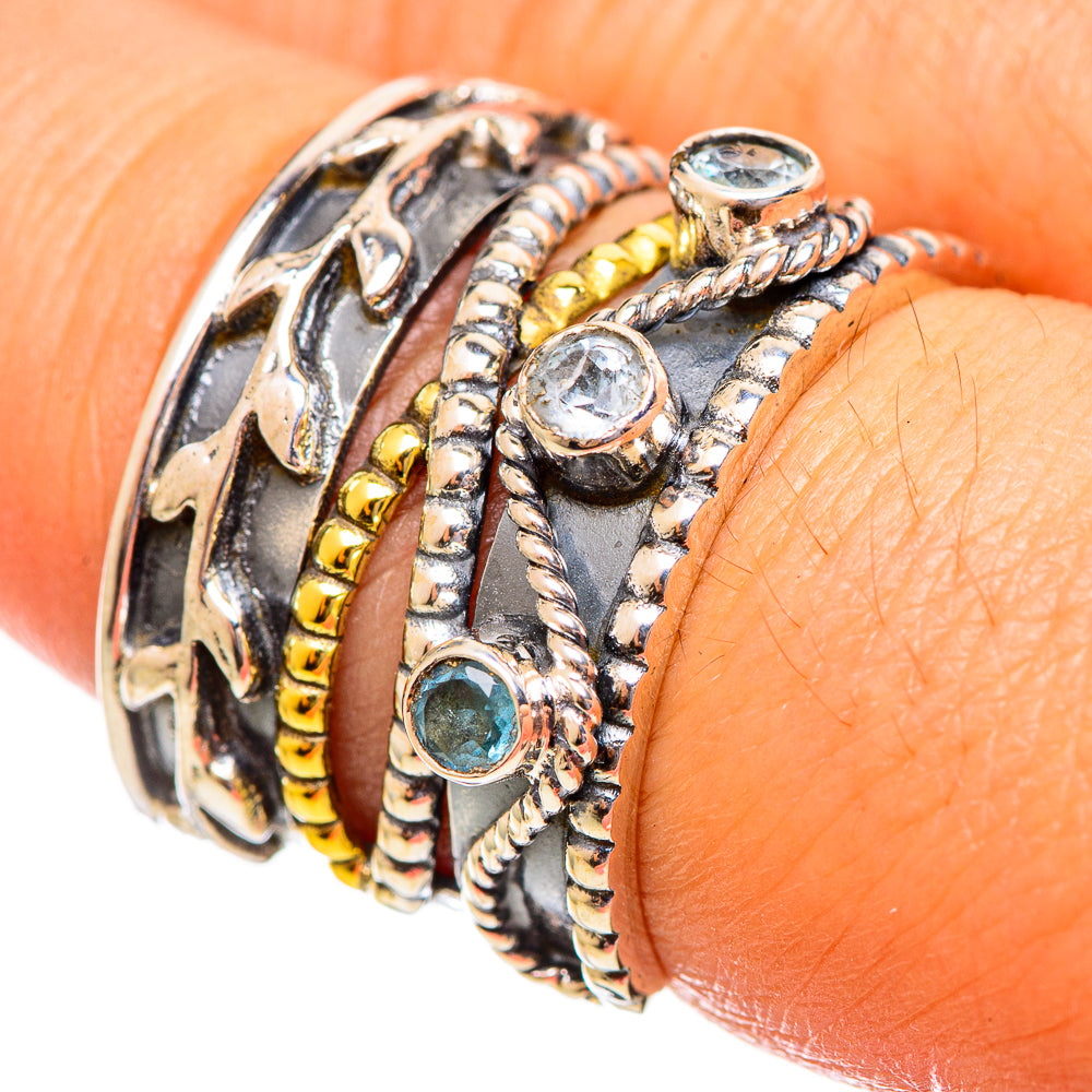 Blue Topaz Rings handcrafted by Anasilvercos - RING113930