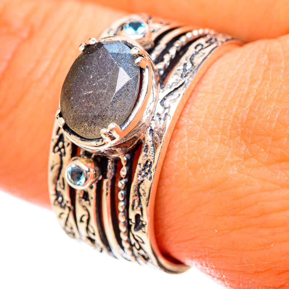 Labradorite Rings handcrafted by Anasilvercos - RING113931