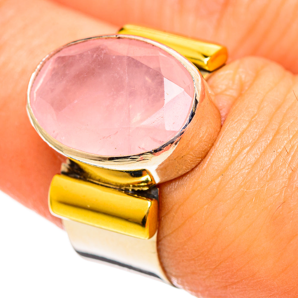 Rose Quartz Rings handcrafted by Anasilvercos - RING113939