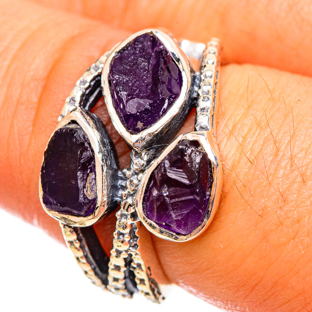 Amethyst Rings handcrafted by Anasilvercos - RING113941