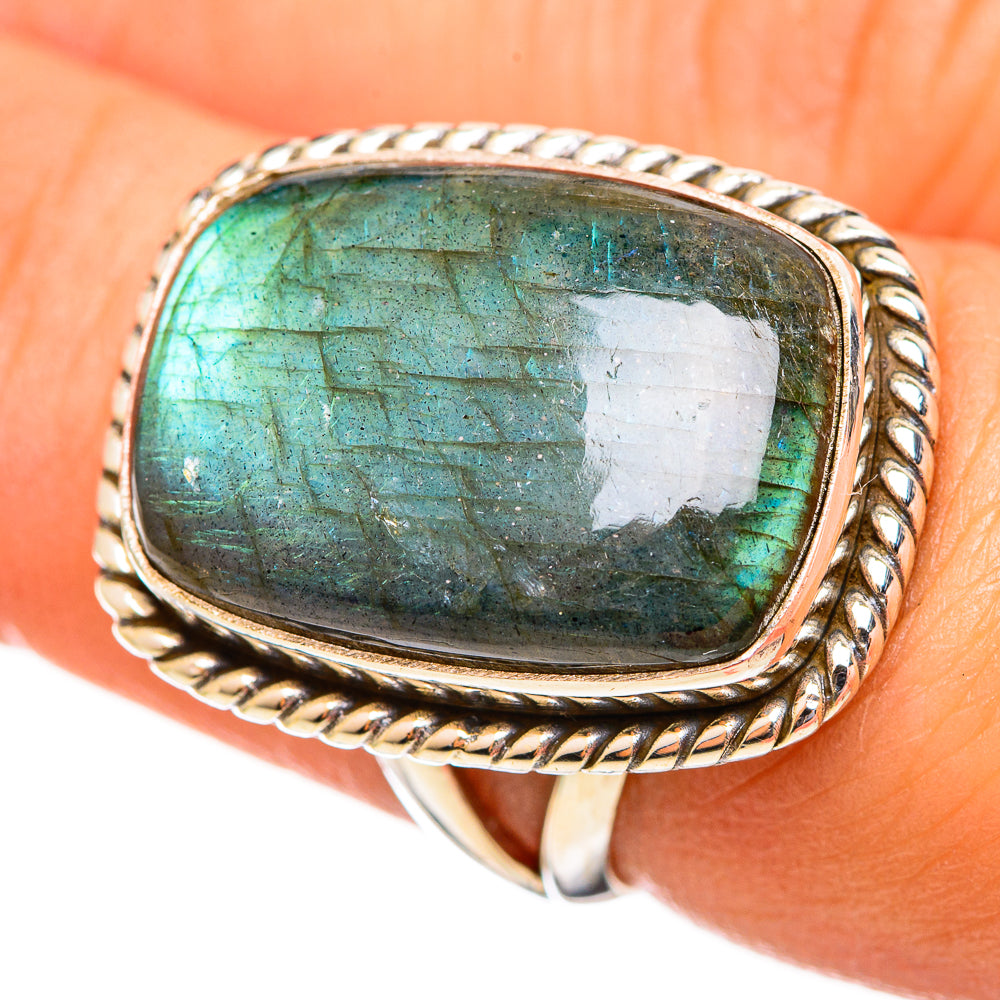 Labradorite Rings handcrafted by Anasilvercos - RING113951