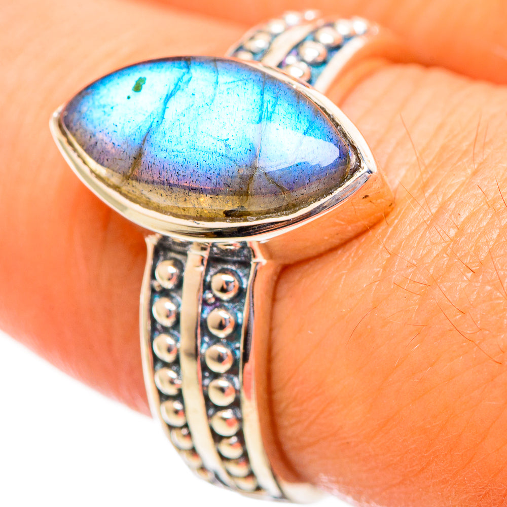 Labradorite Rings handcrafted by Anasilvercos - RING113952