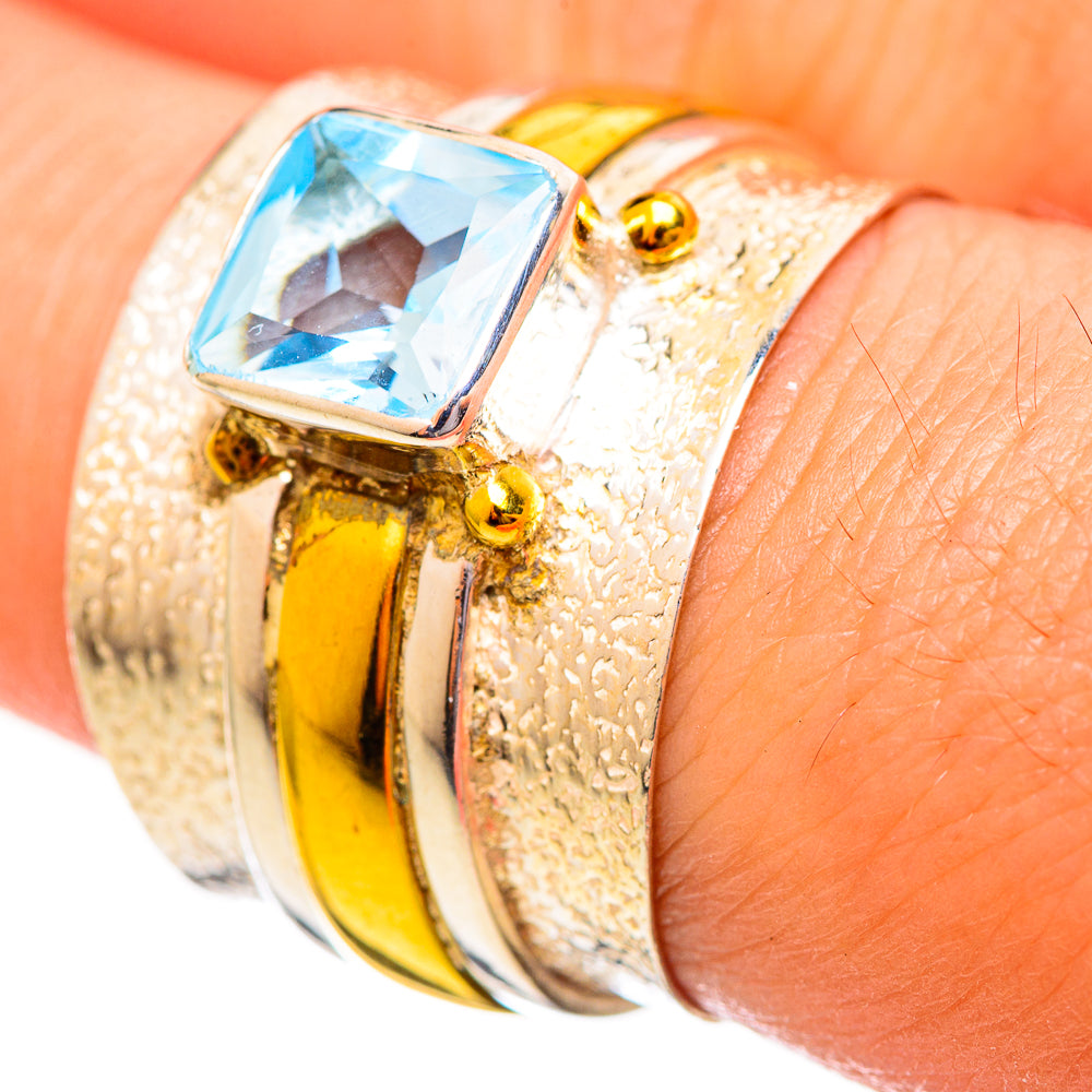 Blue Topaz Rings handcrafted by Anasilvercos - RING113956