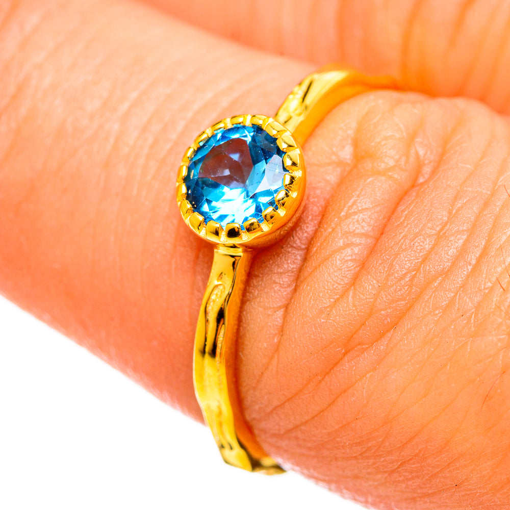 London Blue Topaz Rings handcrafted by Anasilvercos - RING113961