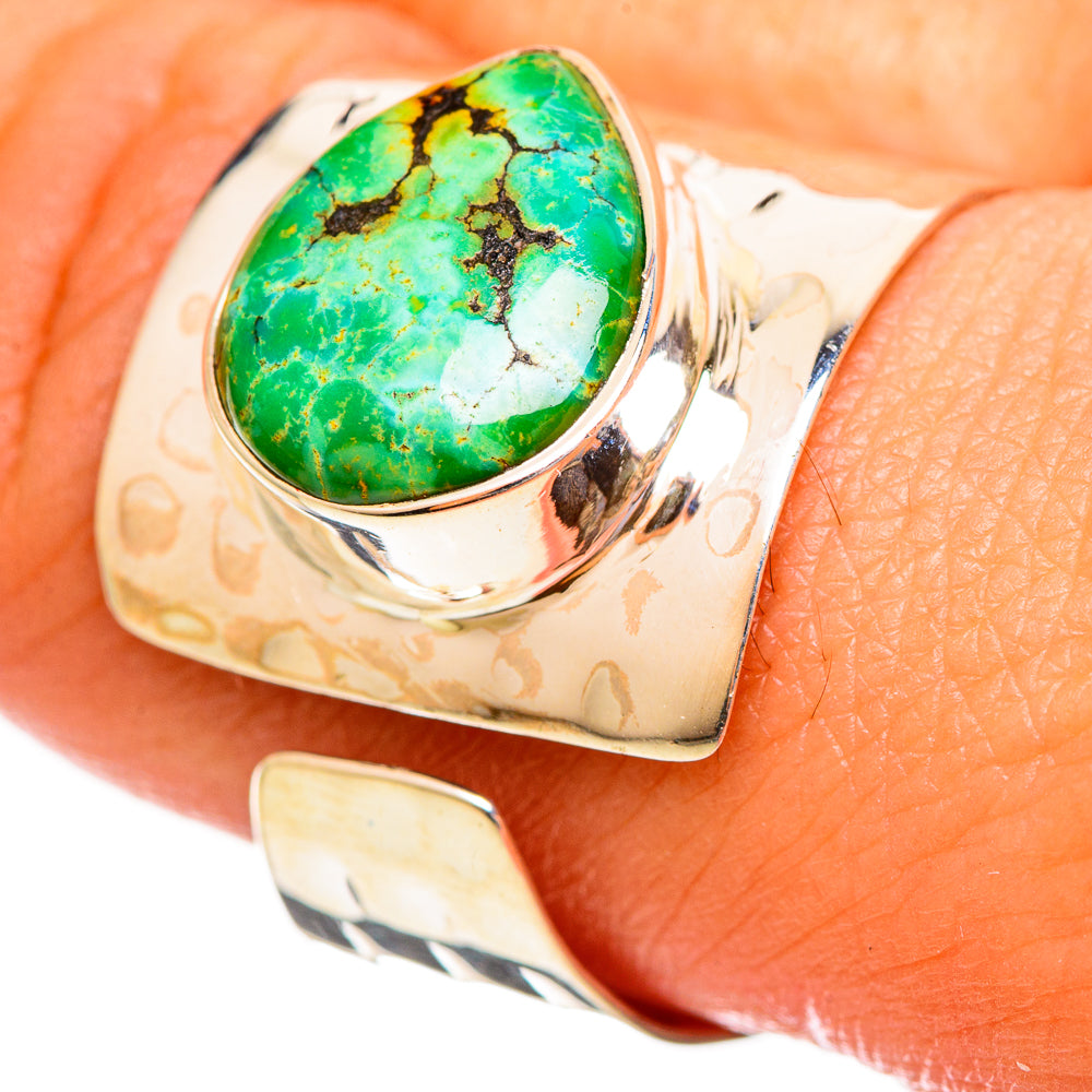 Tibetan Turquoise Rings handcrafted by Anasilvercos - RING113964