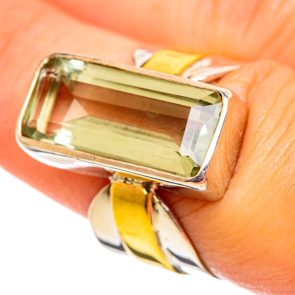 Green Amethyst Rings handcrafted by Anasilvercos - RING113965