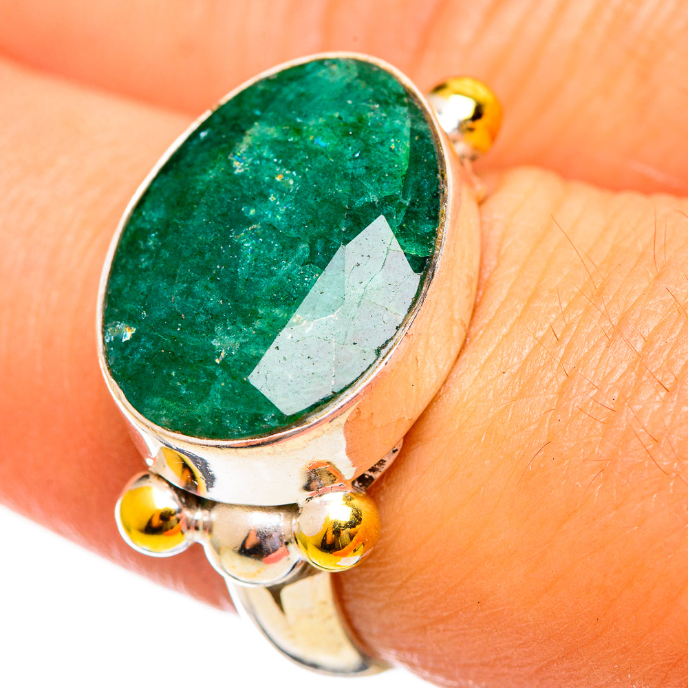 Green Sillimanite Rings handcrafted by Anasilvercos - RING113966