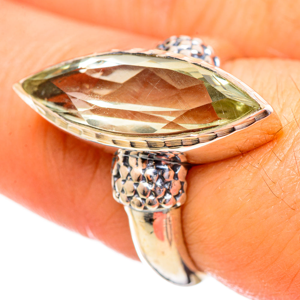 Green Amethyst Rings handcrafted by Anasilvercos - RING113967