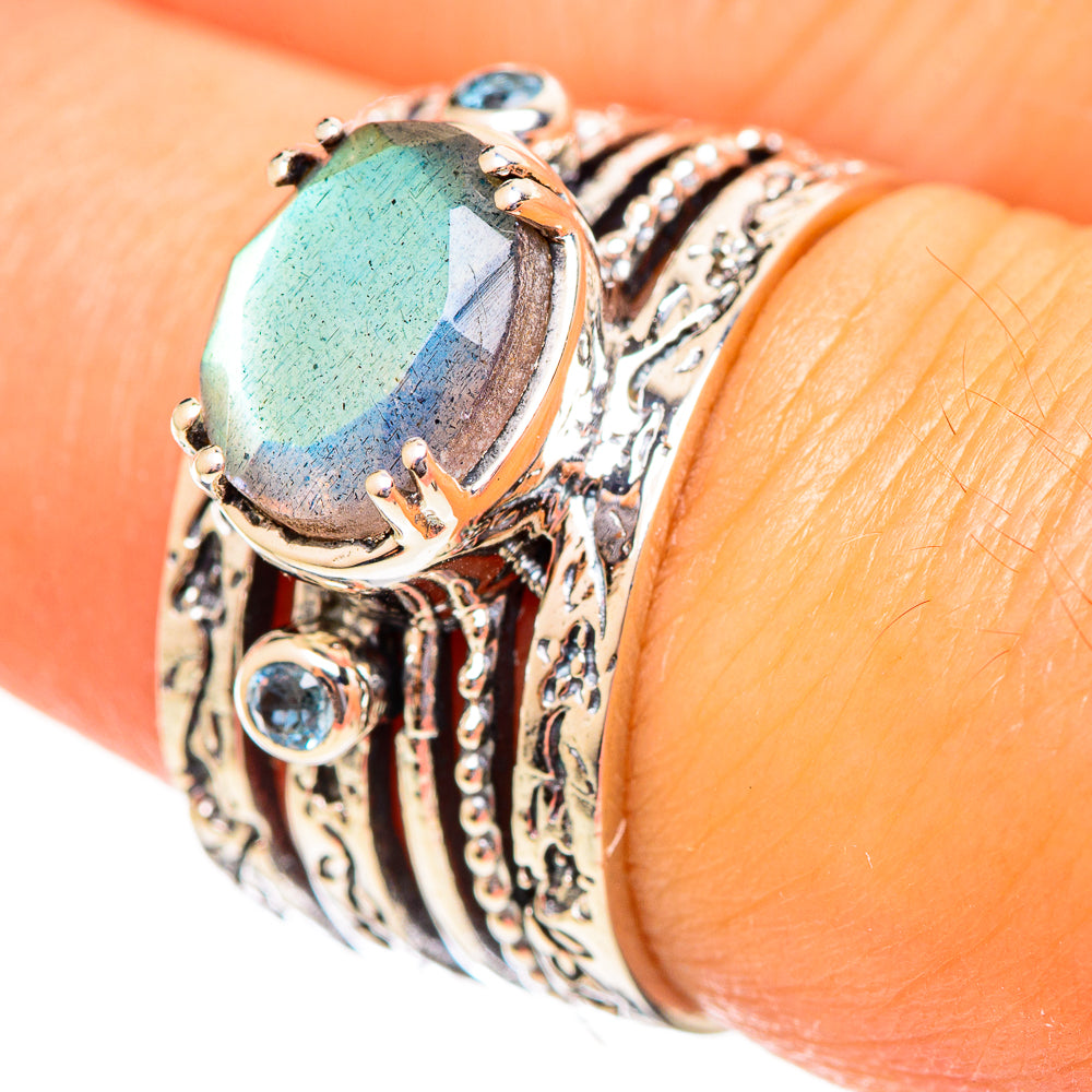 Labradorite Rings handcrafted by Anasilvercos - RING113983