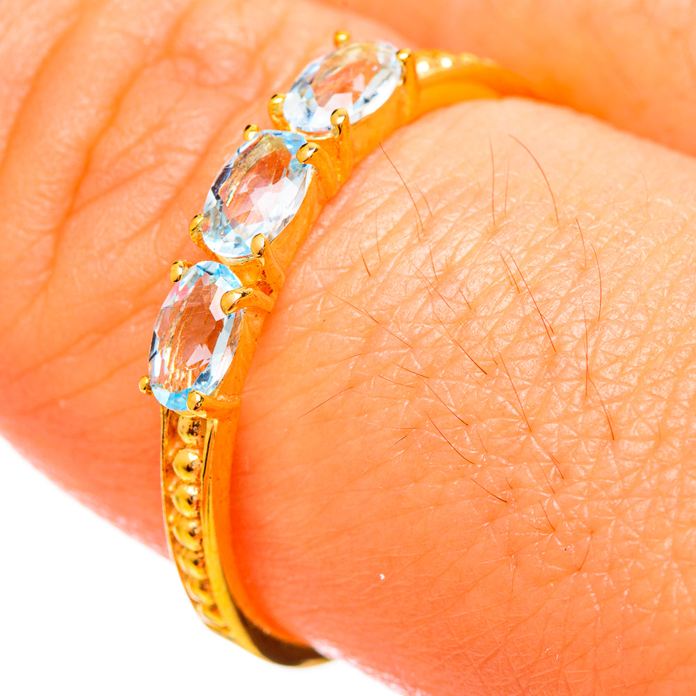 Blue Topaz Rings handcrafted by Anasilvercos - RING113990