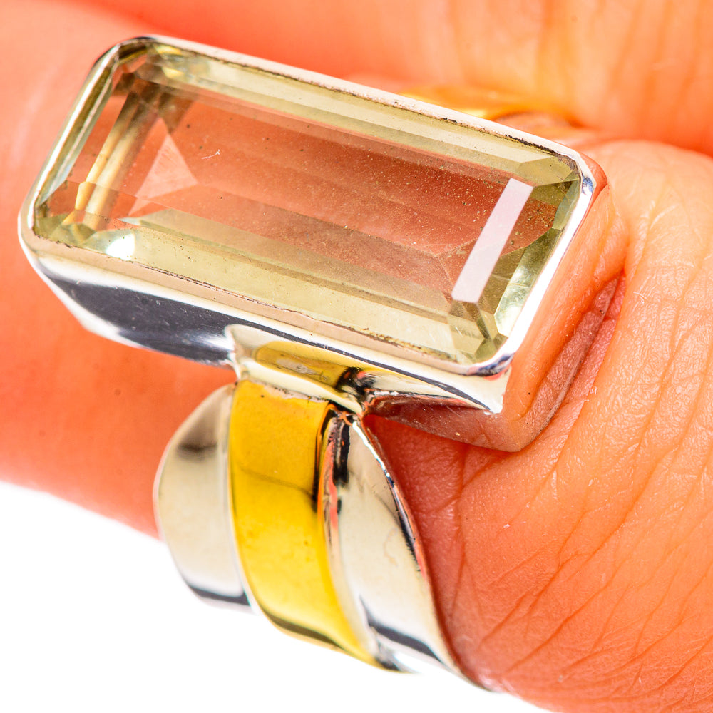 Green Amethyst Rings handcrafted by Anasilvercos - RING113994