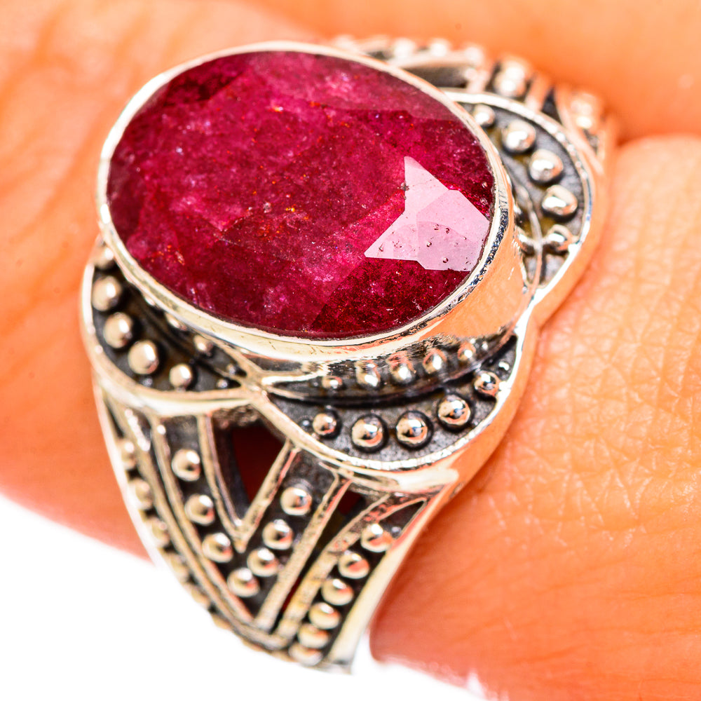 Red Sillimanite Rings handcrafted by Anasilvercos - RING113998