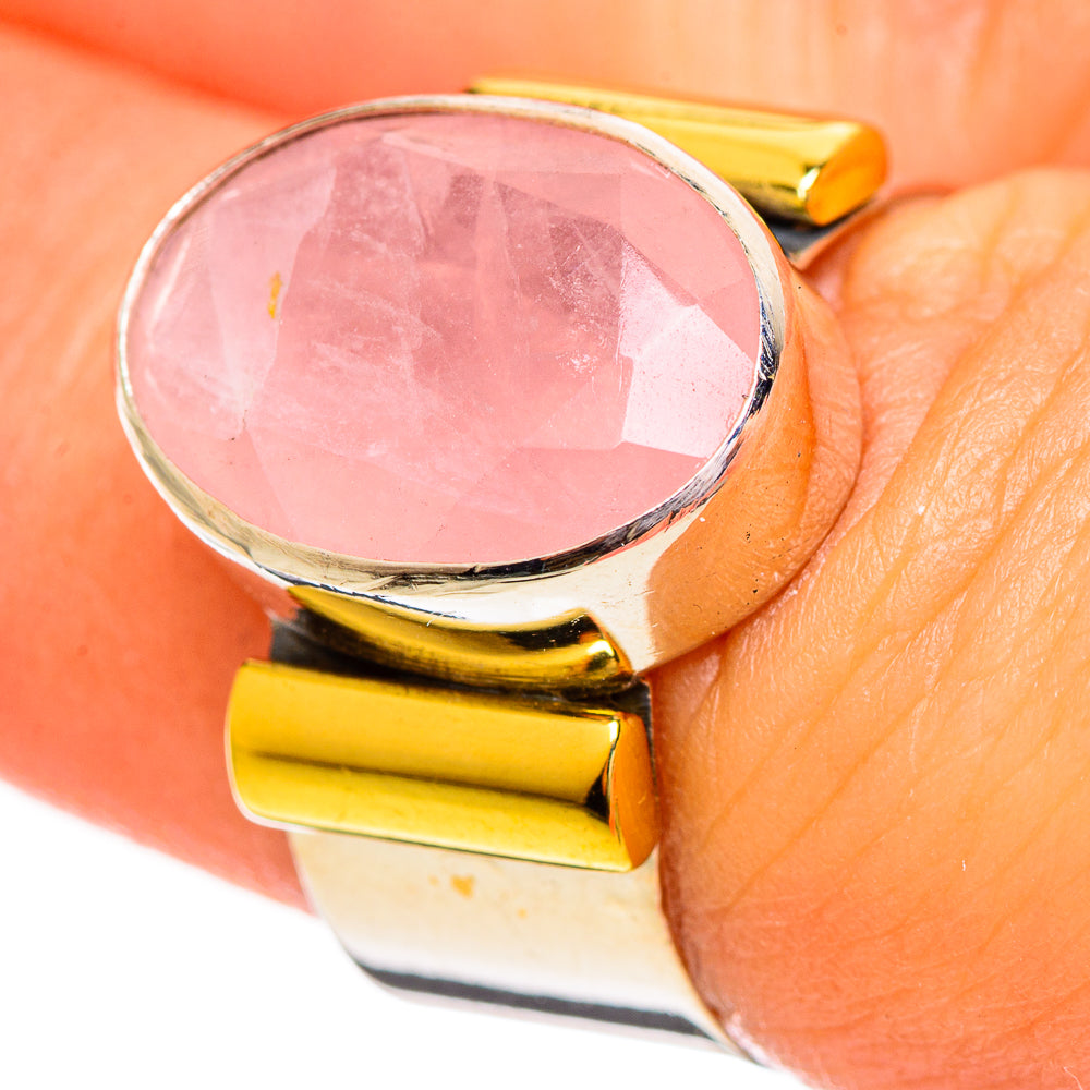 Rose Quartz Rings handcrafted by Anasilvercos - RING113999